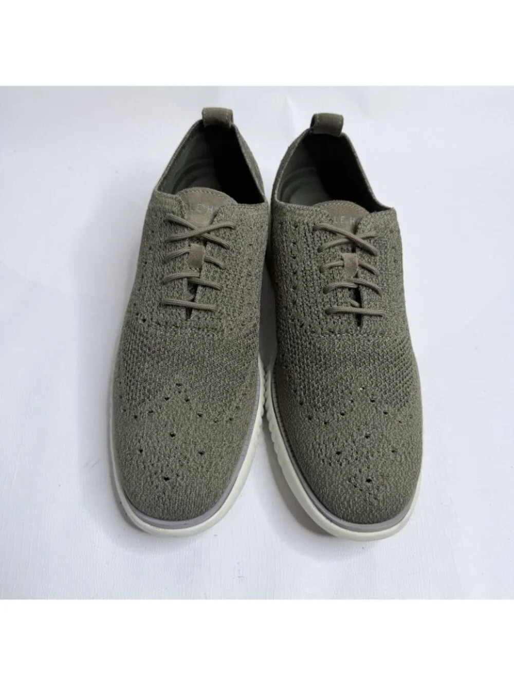 Cole Haan ZEROGRAND Oxford Mens Size 10 M Green Knit Casual Dress Shoes